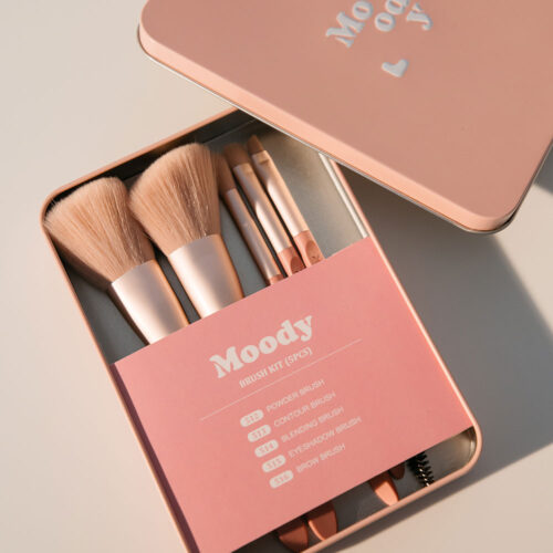 Moody羽感刷具組(杏桃粉)